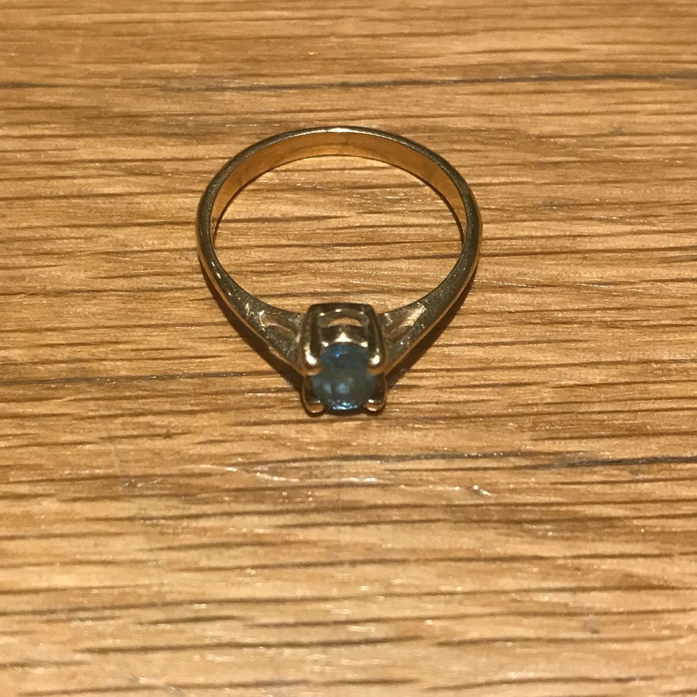 Blue Topaz and Gold ring